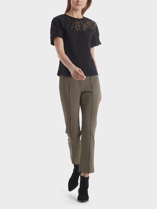 Katoenen shirt met blousemouwen
