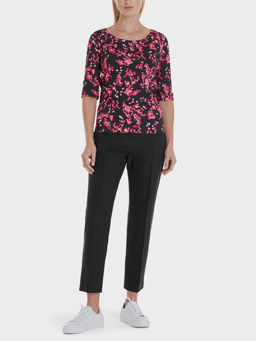 Katoenen shirt met glanzende print