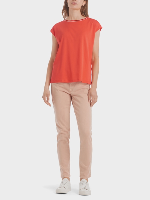 Easy-going top in cotton jersey