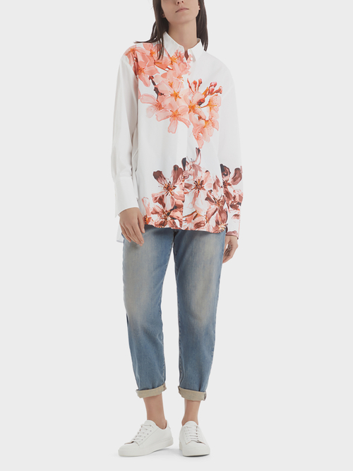 Katoenen blouse met bloemenprint