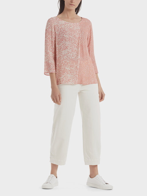 Blouse-style top in viscose crepe