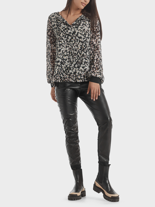 Blusenshirt mit Millefleurs-Print