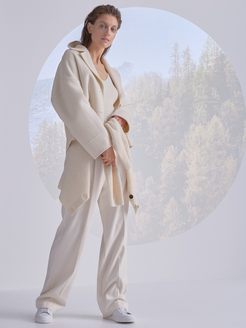 Wijde pantalon met hoge tailleband