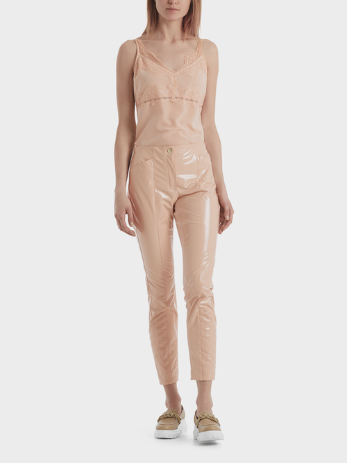 Biker-Hose mit Lackglanz