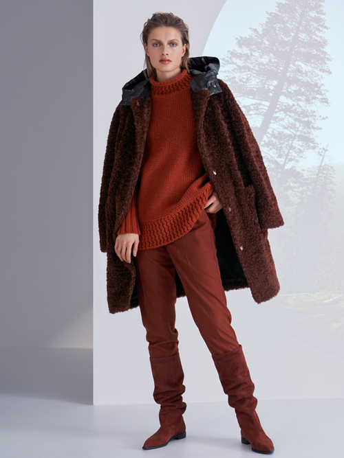 Tapered wool flannel pants