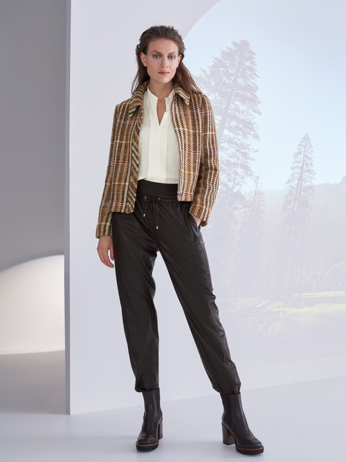 Pantalon décontracté en similicuir nappa