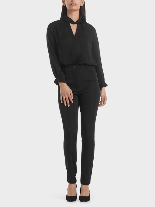 High-Waist-Röhrenhose