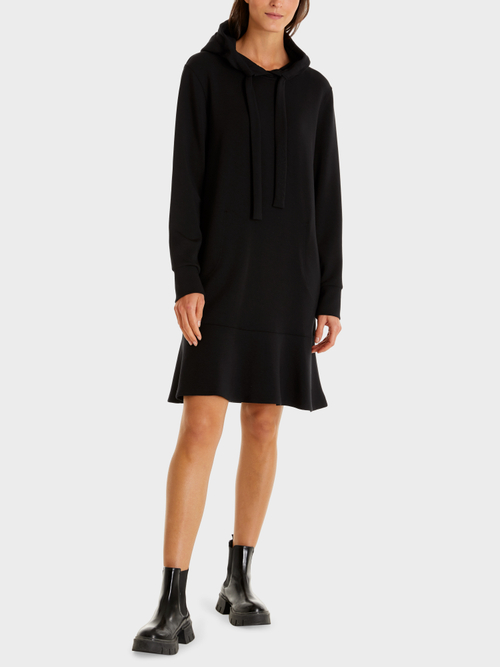 Kapuzenkleid mit Volant