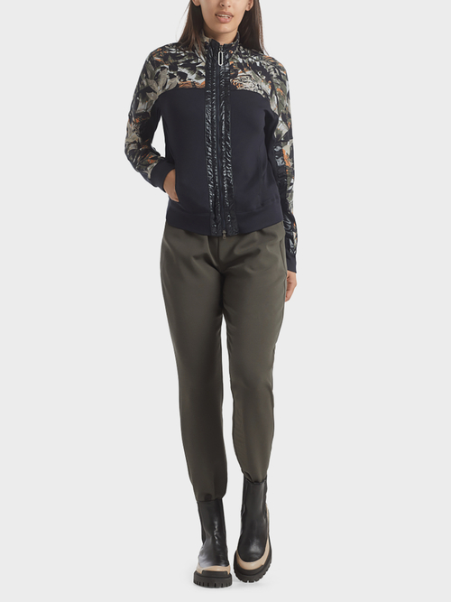Jerseyjacke mit Dschungel Print