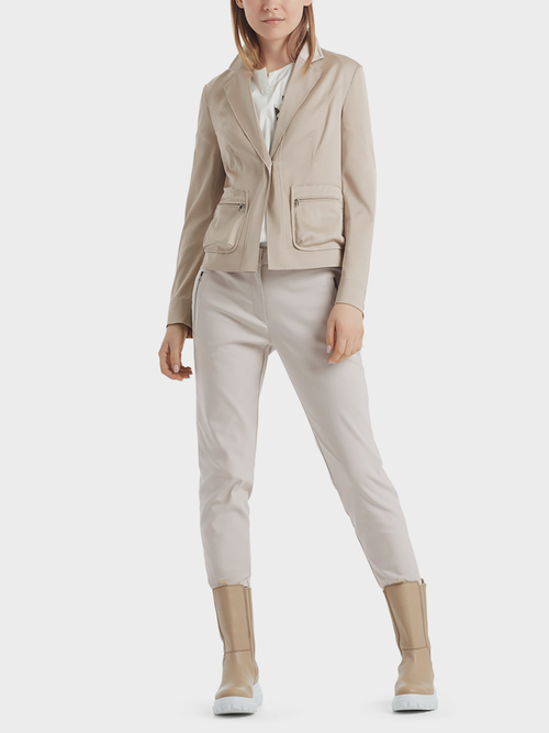 Satin blazer with sporty details