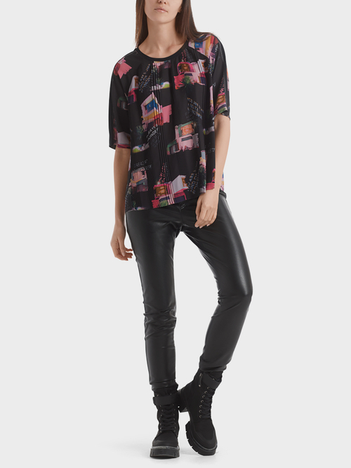 Blusenshirt mit Bungalow-Print