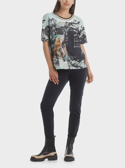 Tee-shirt chemisier à motif jungle