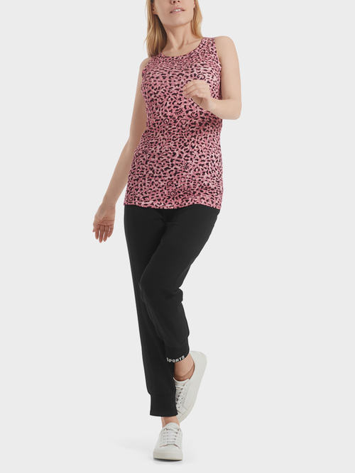 Top mit Icon-Leo-Print