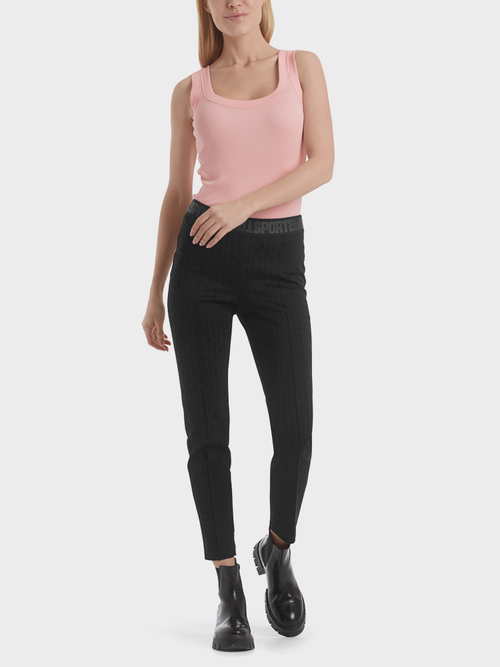Pantalon in een matte en glanzende look