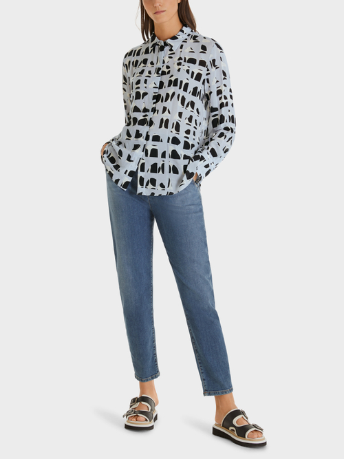 Weite Bluse aus Viskose