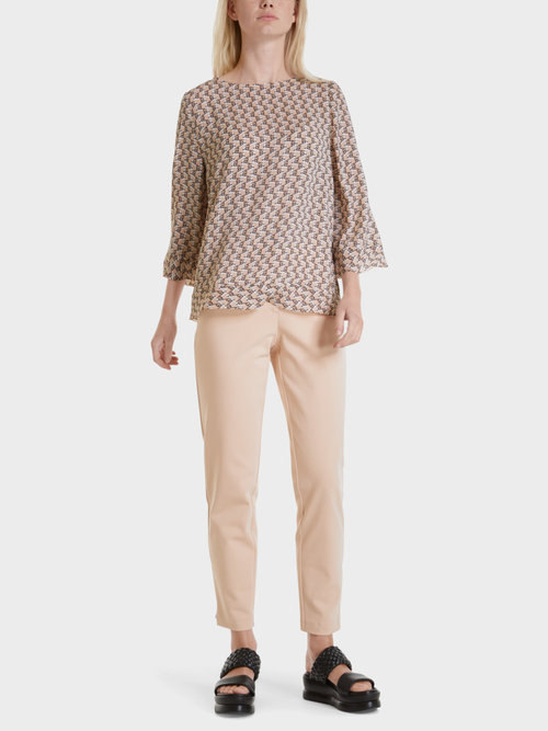 Blouse-style top with leopard pattern