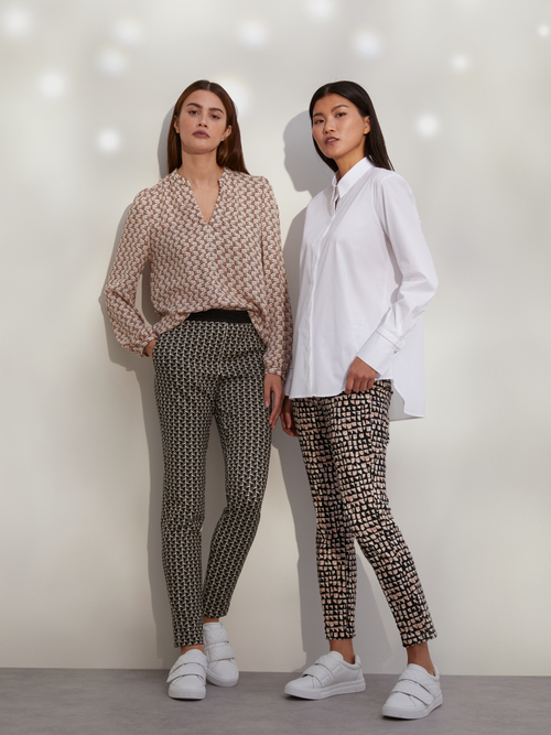 Stretchhose mit Leopardenmuster