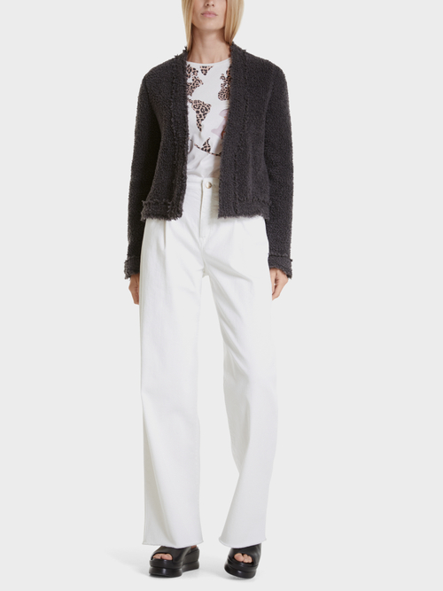 Short bouclé jacket “Knitted in Germany”