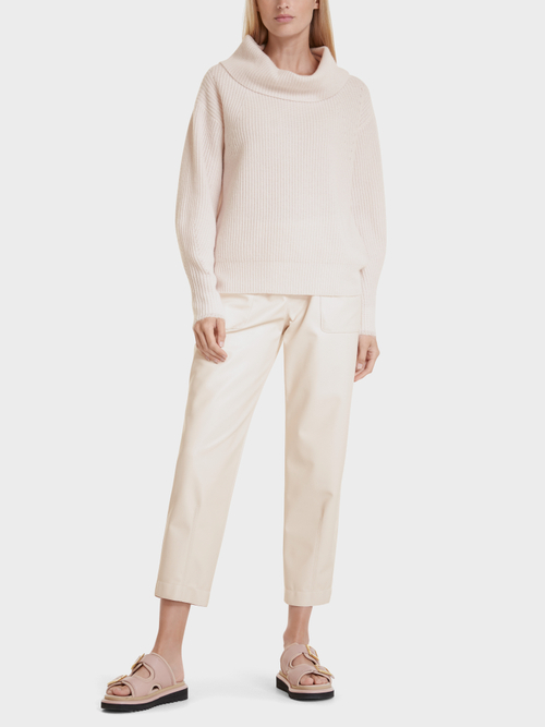 Roll-neck sweater with cashmere