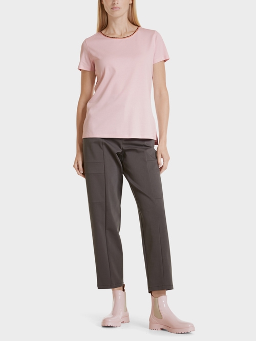 T-shirt with silk detail