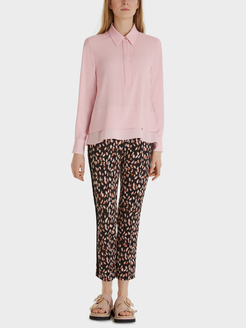 Zarte Bluse mit Matt/Glanz-Effekt