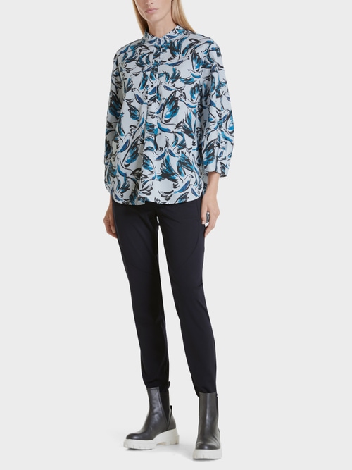 Weite Bluse mit Bird-Print