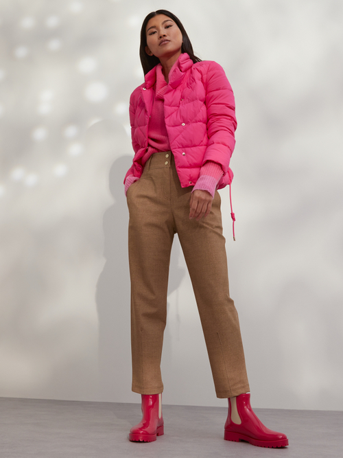 High-Waist-Hose in Web-Optik