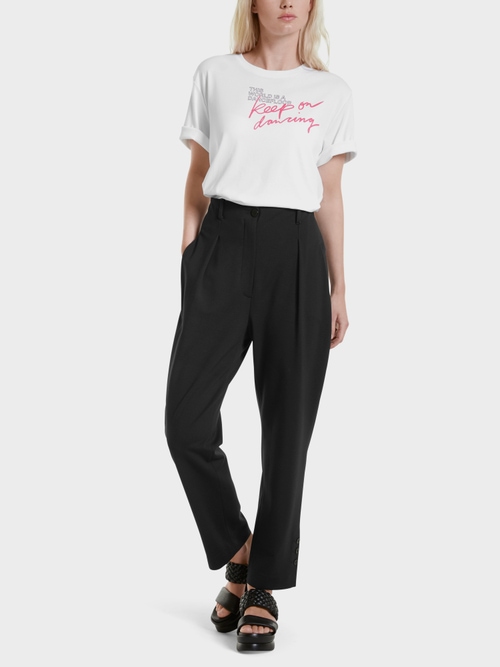 Lässige Bundfaltenhose aus Jersey
