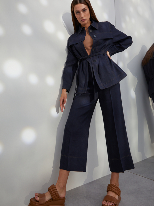 Culotte in Denim-Optik