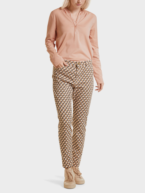 Röhrenjeans mit Graphic-Muster