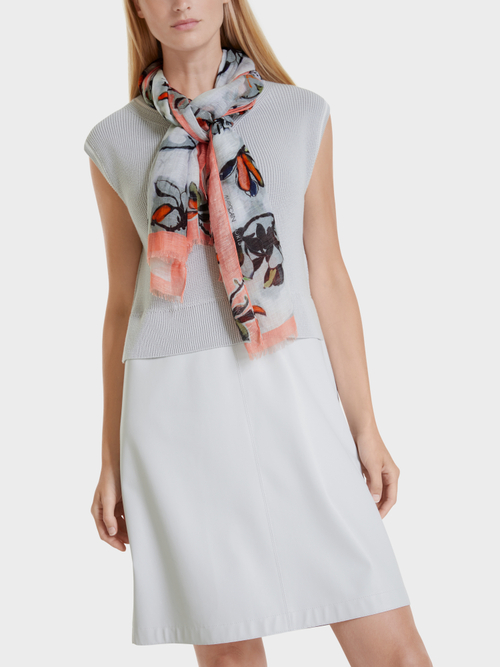 Schal mit Magnolien-Print