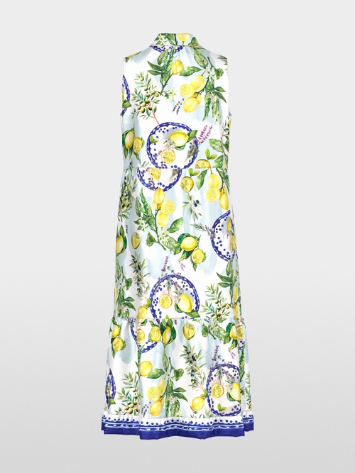 Lemon and olive print viscose dress