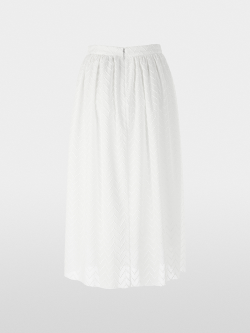 Pleated skirt in cotton blend