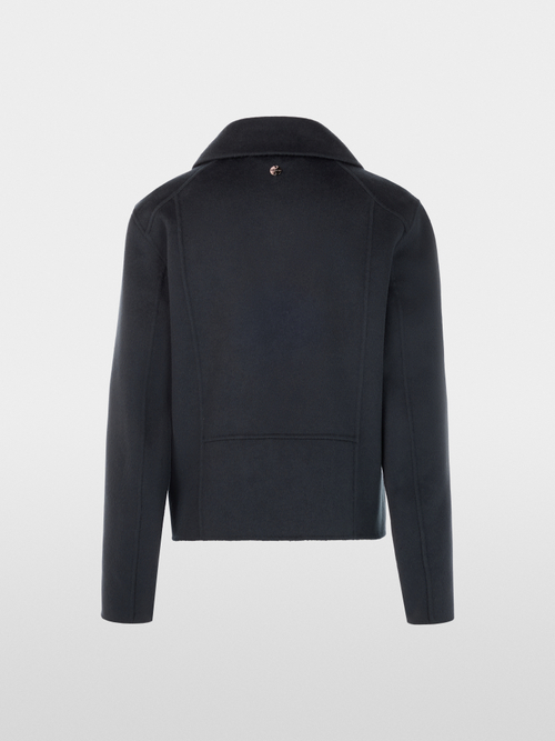 Elegant wool jacket in the biker style