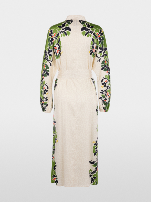 Maxi dress with stylized flowers