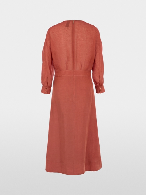 Maxi dress in linen and silk