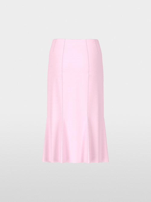 Knee-length stretch viscose skirt