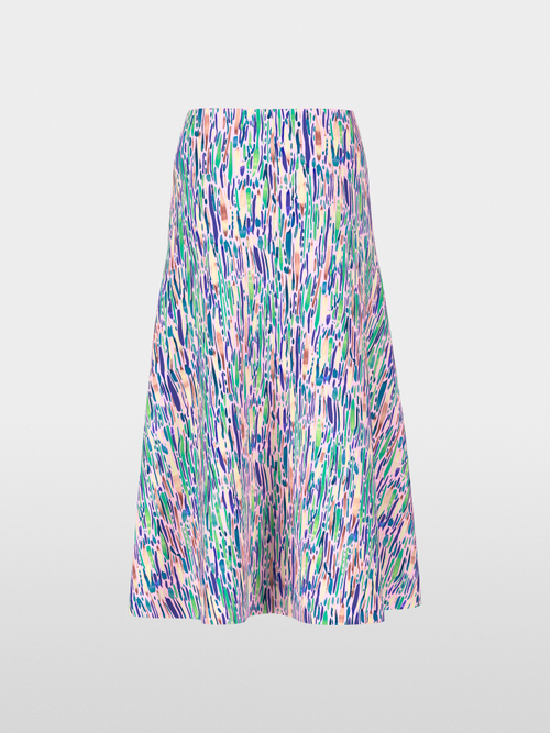 Calf-length skirt made of scuba jersey