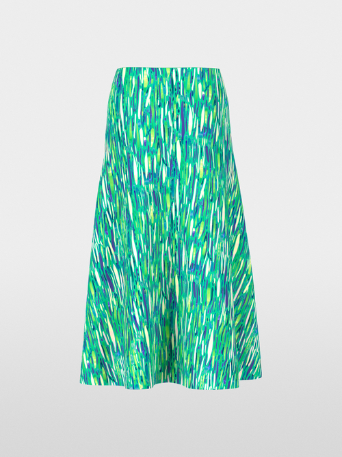 Calf-length skirt made of scuba jersey