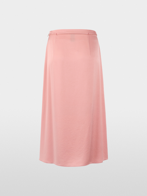Midi skirt in satin with tie cord