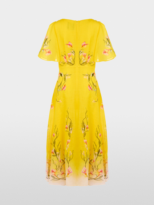 Linen-silk blend maxi dress