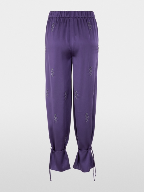 WELKOM snake embellishment trousers