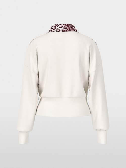 Cardigan with leopard details