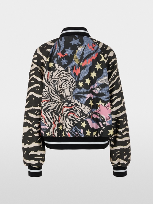 Blouson jacket with comic print