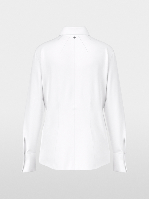 Stretch cotton blouse with seam details