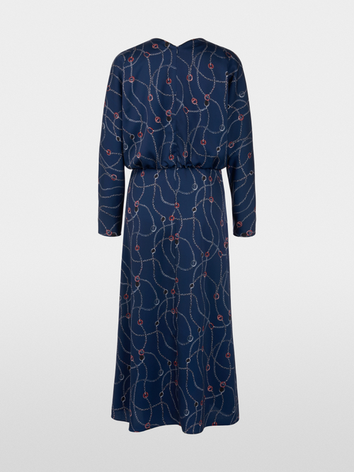 Midi dress with chain print