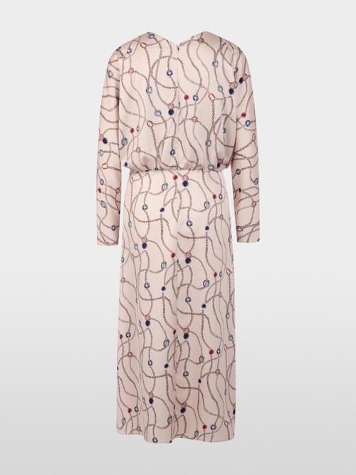 Midi dress with chain print