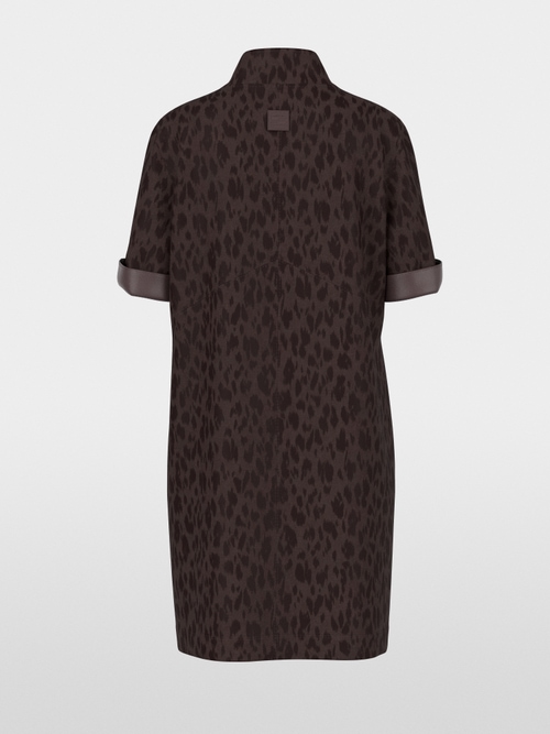 Faux suede dress with leopard print