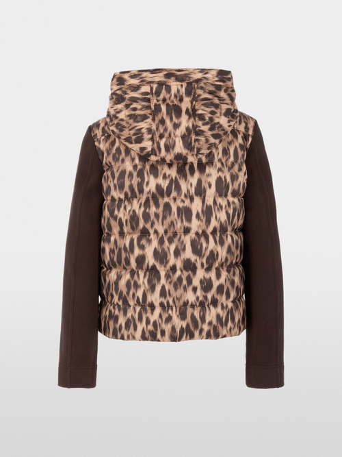 Quilted jacket with leopard print