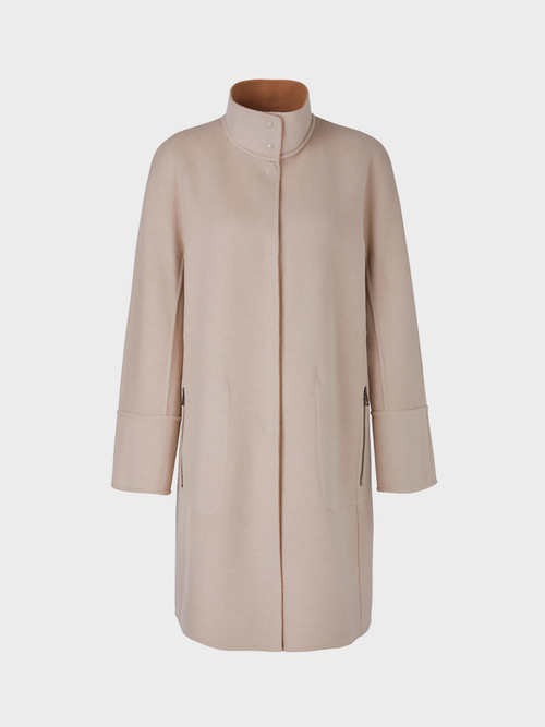 Reversible coat with cashmere